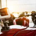 camera action record on motorcycle for safety traveling