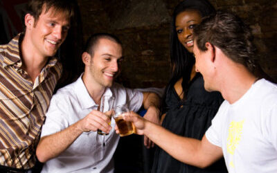 group of people drinking