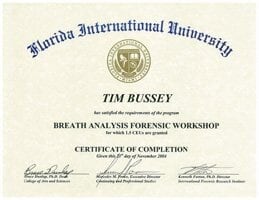 Certificate Breath Analysis