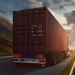 Semi-truck driving on a highway at sunset, representing how insurance companies handle Colorado Springs truck accident claims, including settlement tactics, evidence evaluation, and strategies for protecting claim value after a collision.