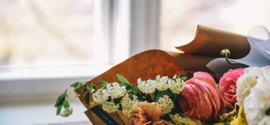 flowers on windowsill