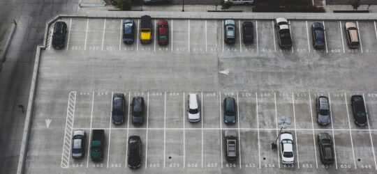 Cars in a parking lot